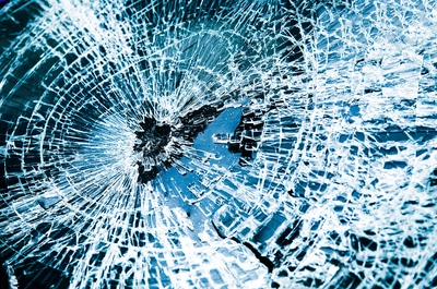 Broken glass.