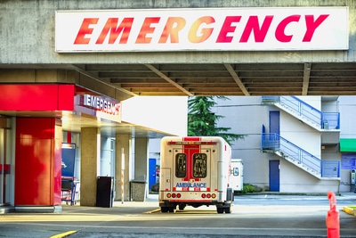 Emergency room entrance.