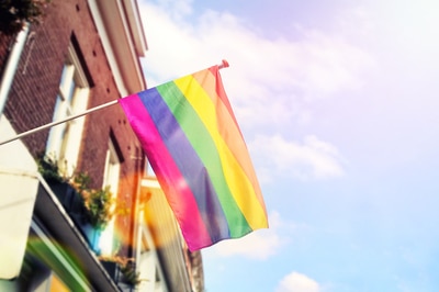 Rainbow flag.