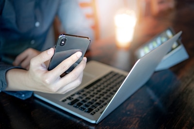 Person looking at their phone.