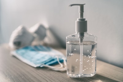 Hand sanitizer and PPE.