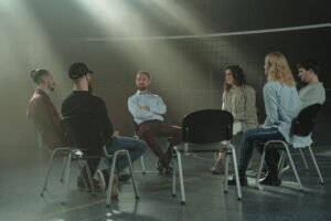Group therapy at drug treatment centers